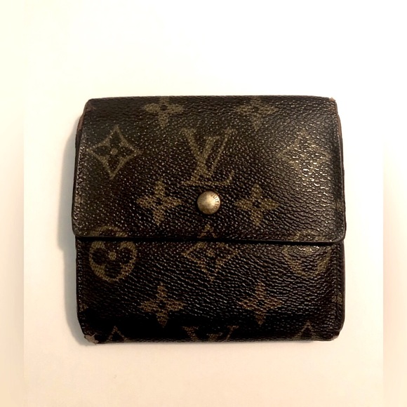 Louis Vuitton Monogram Compact Elise Snap Buttons Authentic Wallet - Picture 1 of 9